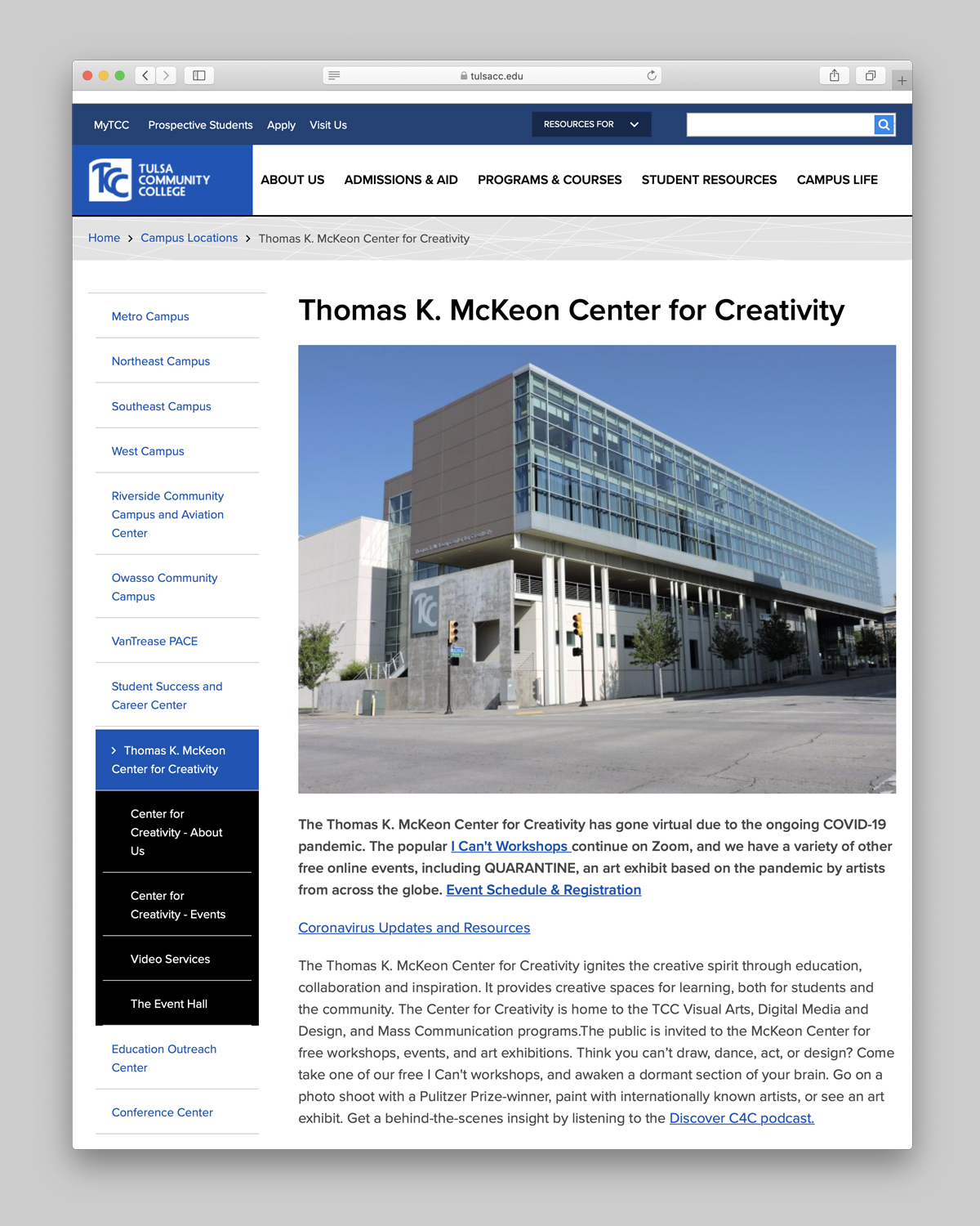TCC McKeon Center for Creativity